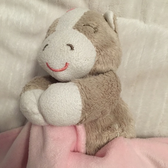 Carter's Pink Horse Rattle Plush Security Blanket Lovey # X30389H (2013) - Picture 2 of 5